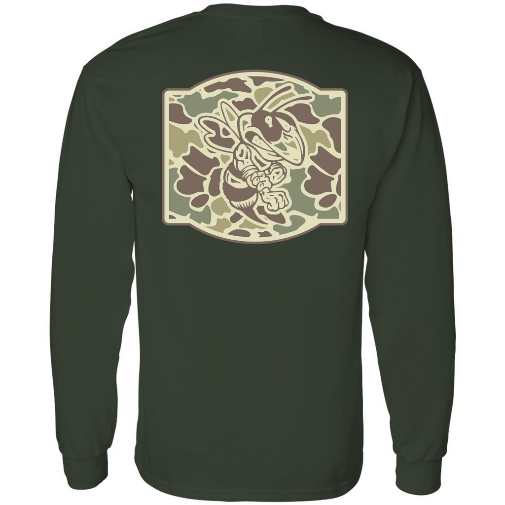 Camo Long Sleeve Front Back