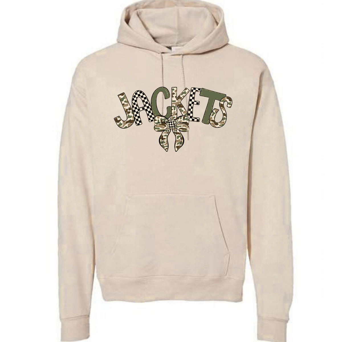 Camo Jackets Bow Hoodie Sweatshirt