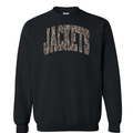 CAMO JACKETS on black Crewneck Sweatshirt