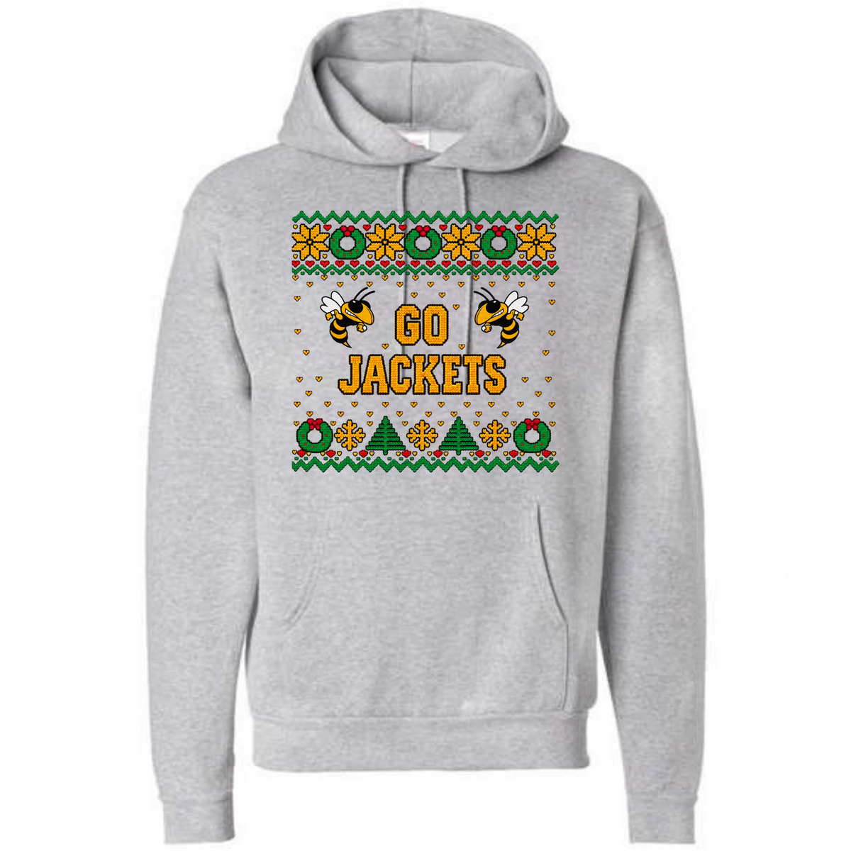 Go Jackets Faux Christmas Sweater Sweatshirt Hoodie