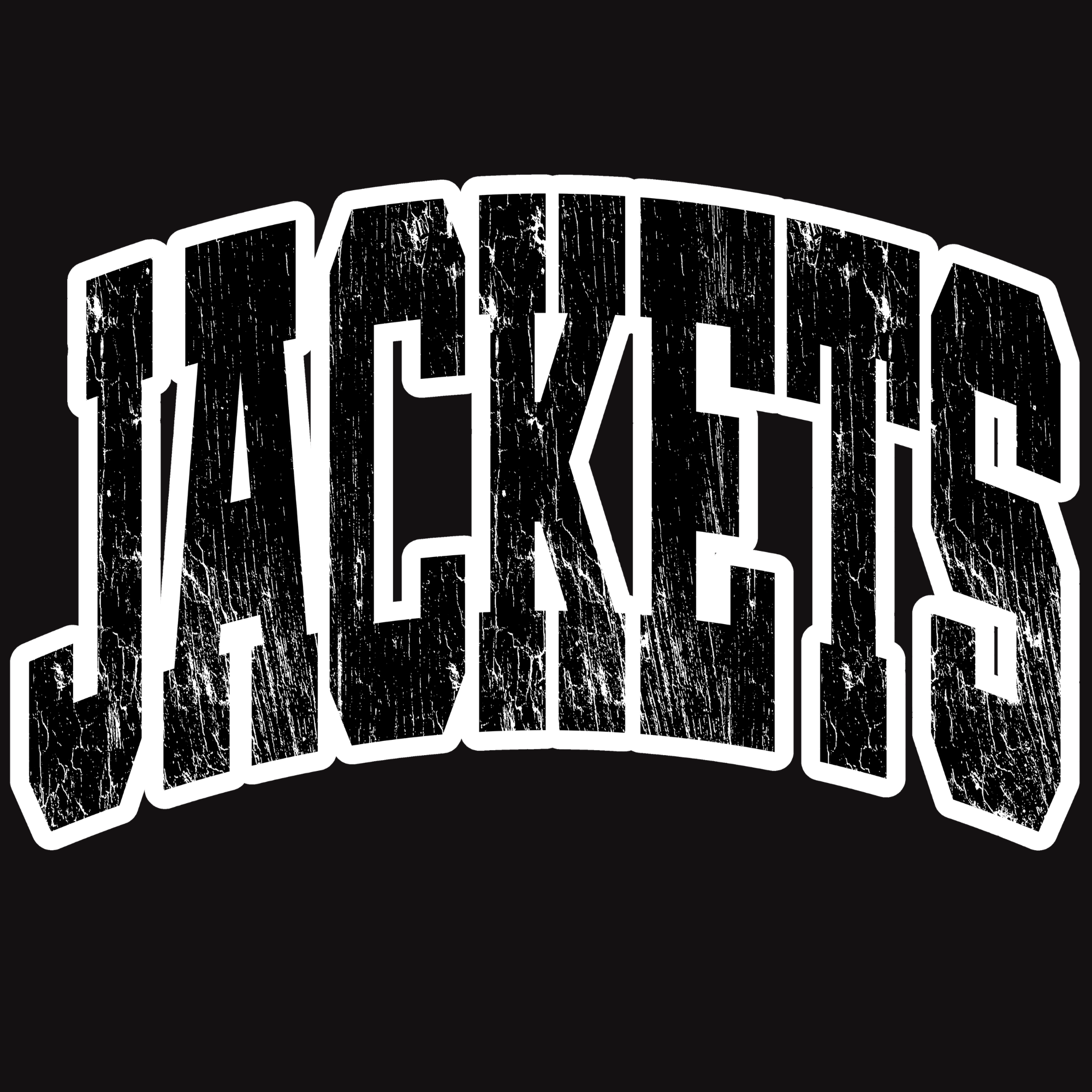 JACKETS distressed decal